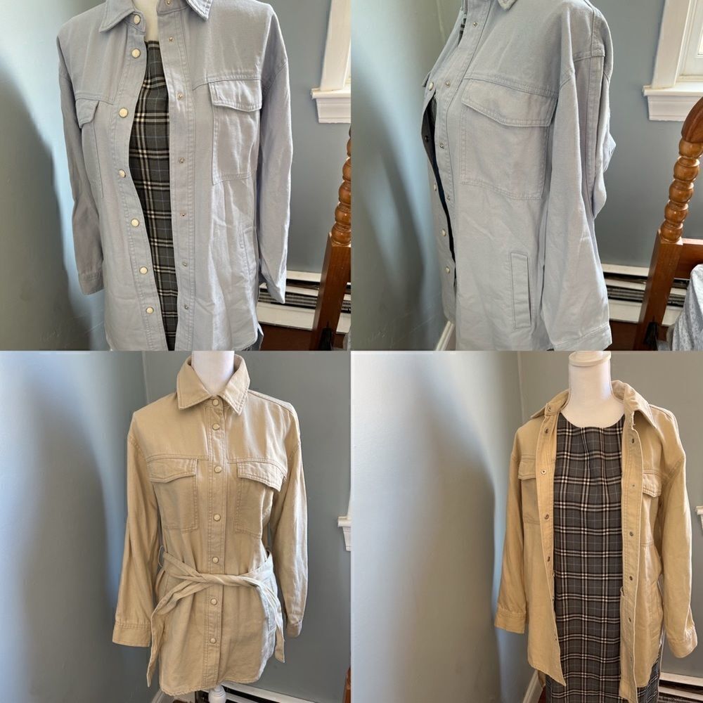 𝅺ZARA denim mini dress/jacket (two colors to choose from)